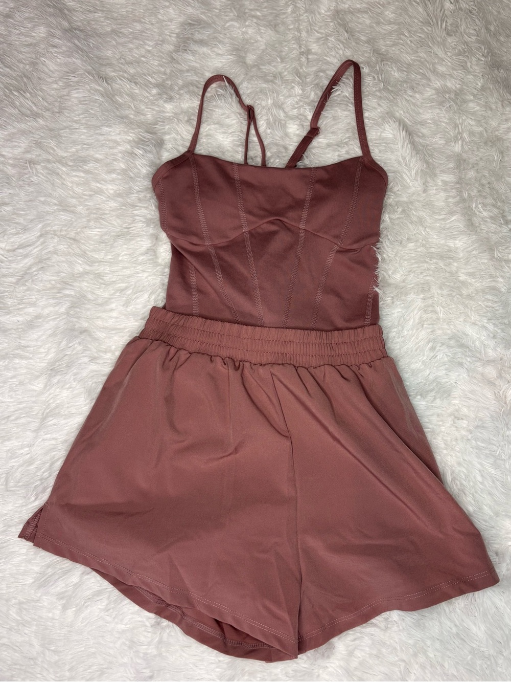 PINK Victoria's Secret Mauve Strappy Romper